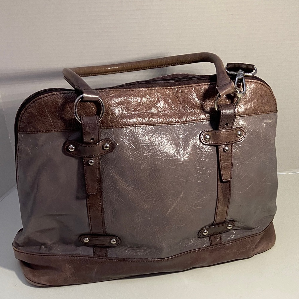 Danier Two-Tone Leather Laptop Bag